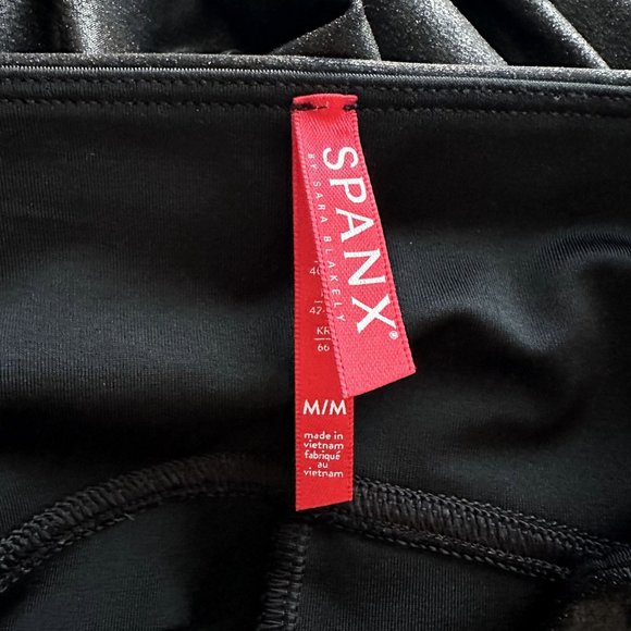SPANX Black Faux Leather Leggings M - Picture 5 of 10